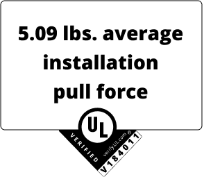 combined_black_V184011_en 1 5.09 lbs. average installation pull force
